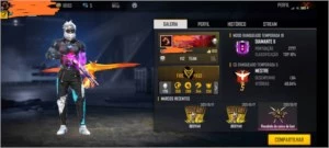 Conta de free fire com angelical e vários itens lendários.