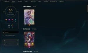 Conta Top 125 Campeões 65 Skins - League of Legends LOL