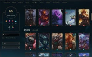 Conta Top 125 Campeões 65 Skins - League of Legends LOL