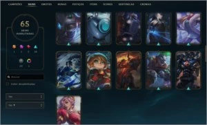 Conta Top 125 Campeões 65 Skins - League of Legends LOL