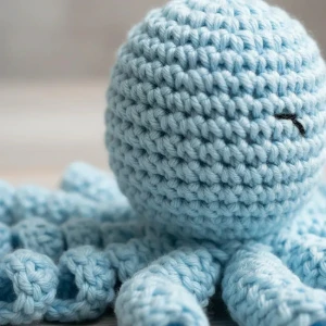 Amigurumi Polvo Azul Artesanal Presente Maternidade Oceano - Artesanato e Personalizados
