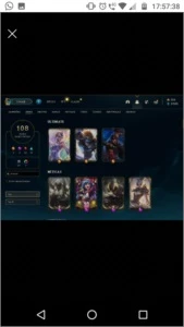 Conta Plat IV c/ todos os campeões e diversas skuns - League of Legends LOL