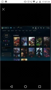 Conta Plat IV c/ todos os campeões e diversas skuns - League of Legends LOL