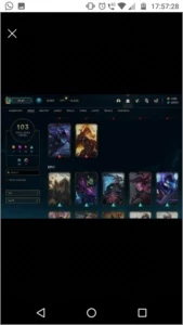 Conta Plat IV c/ todos os campeões e diversas skuns - League of Legends LOL