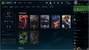 Conta lol com 9 gemas e 2 skin míticas - League of Legends