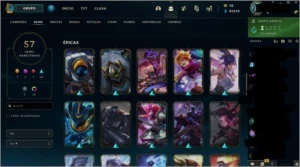 Conta lol com 9 gemas e 2 skin míticas - League of Legends