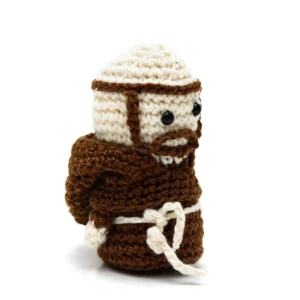 Mini São Francisco de Assis em amigurumi - Artesanato e Personalizados