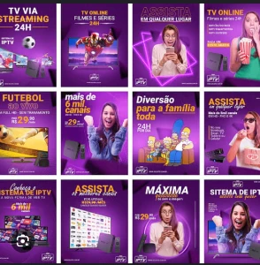 86 Artes Iptv Editáveis Para Canva | - Others