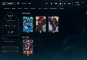Conta de League of Legends | Todos os Campeões, 280 Skins LOL