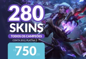 Conta de League of Legends | Todos os Campeões, 280 Skins LOL