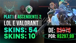 Conta League of Legends Platina 1 LOL