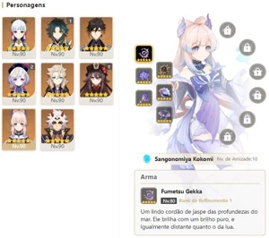 CONTA GENSHIN AR58 ⭐ 13 LENDÁRIOS⭐4 ARMAS DE ASSINATURA - Genshin Impact