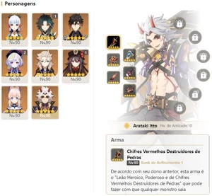 CONTA GENSHIN AR58 ⭐ 13 LENDÁRIOS⭐4 ARMAS DE ASSINATURA - Genshin Impact