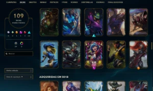 Conta Rara 2012 | 69Skins | Singed Pelotão Riot | Full Acess - League of Legends LOL