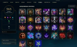 Conta League of Legends - 407 Skins MMR Grão-Mestre LOL