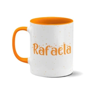 Caneca de Porcelana 325 ml com Sua Arte - Cores - Artesanato e Personalizados
