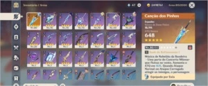 Eula C1+Pinhos+Baal+Mochileiros+Garantido - Genshin Impact