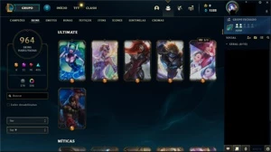 CONTA RARA LOL 2011, 964 SKINS - League of Legends