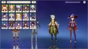 Klee, Mona e Jean. Com 100% no banner - Genshin Impact