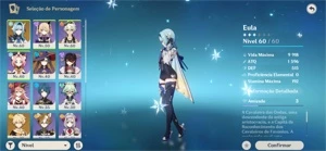 Conta Genshin Impact com Mona e Eula + Túmulo do Lobo