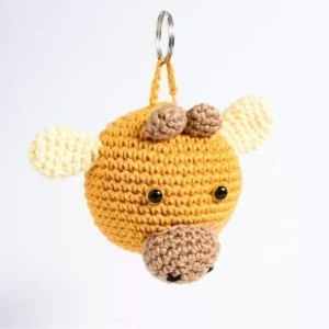 Chaveiro Cabeça de Vaca Jersei em amigurumi - Artesanato e Personalizados