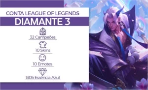 CONTA LEAGUE OF LEGENDS DIAMANTE 3 • 33 CAMPEÕES • HIGH MMR LOL