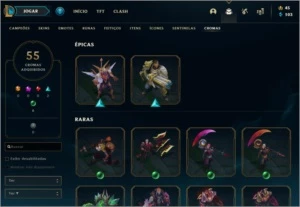 Conta lol 429 Skins - League of Legends