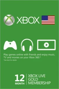 Xbox live Gold americana 12 meses