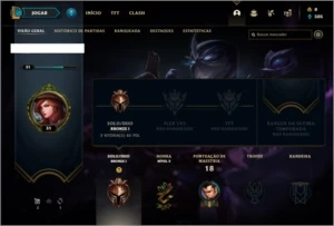 Conta bronze 1 com 2 skins e 22 champs - League of Legends LOL