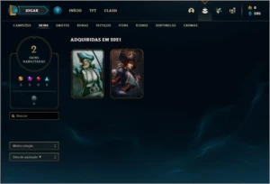 Conta bronze 1 com 2 skins e 22 champs - League of Legends LOL