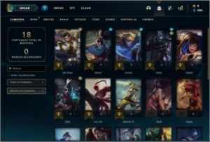 Conta bronze 1 com 2 skins e 22 champs - League of Legends LOL