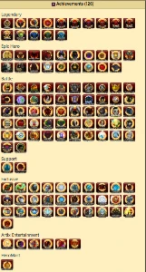 Conta 2014 - Rare Rarity - 126 Badges - Heromart (Rara) - Adventure Quest World AQW