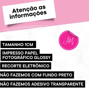Mini Adesivos Personalizados de 1 cm - Artesanato e Personalizados