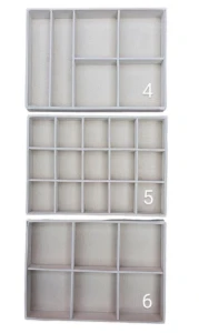 Kit de 3 Bandejas para Gaveta - 21 x 16 cm - Artesanato e Personalizados