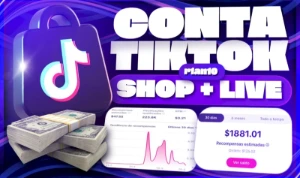 Conta Tiktok Shop Ativo 1,4K+ Seguidores | Sem Doc - Redes Sociais
