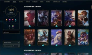 CONTA DIAMANTE 3 FULL CHAMP - League of Legends LOL