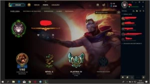CONTA DE LOL PLATINA 5 - League of Legends