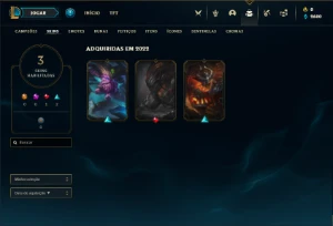 Conta Unranked com 27 Champs e 3 Skins + 1 Fragmento - League of Legends LOL