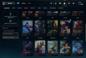 Conta Unranked com 27 Champs e 3 Skins + 1 Fragmento - League of Legends LOL