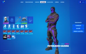 Conta fortnite caveirao roxo muito raro com tubarao mako