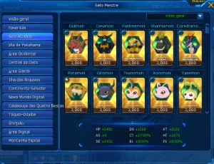 Conta Digimon maters online LA Omega (OmexaX/SusaShin/Bagra) - Digimon Masters Online DMO