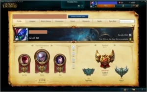 Conta League of Legens OURO 5+47 skins+11 paginas de runa - League of Legends LOL