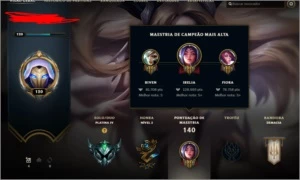 Conta league of legends level 120 barato LOL