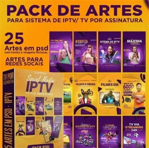 PACK DE ARTES EDITÁVEIS PARA IPTV - Serviços Digitais