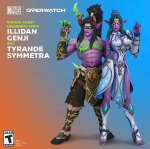 Overwatch ACC Tyrande Symmetra e Illidan Genji - Blizzard