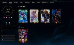 Conta League of Legends com 148 skins + todos campeões LOL