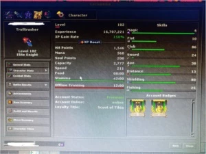 EK 102 CLUB 86/80 NA OPEN PVP AMARELO - Tibia