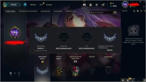 Conta para smurf prata 1 - League of Legends LOL