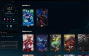Conta 157 skins platina + 8k de rp 250 reais - League of Legends LOL