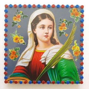 Quadrinho de Azulejo "Santa Luzia" - Artesanato e Personalizados